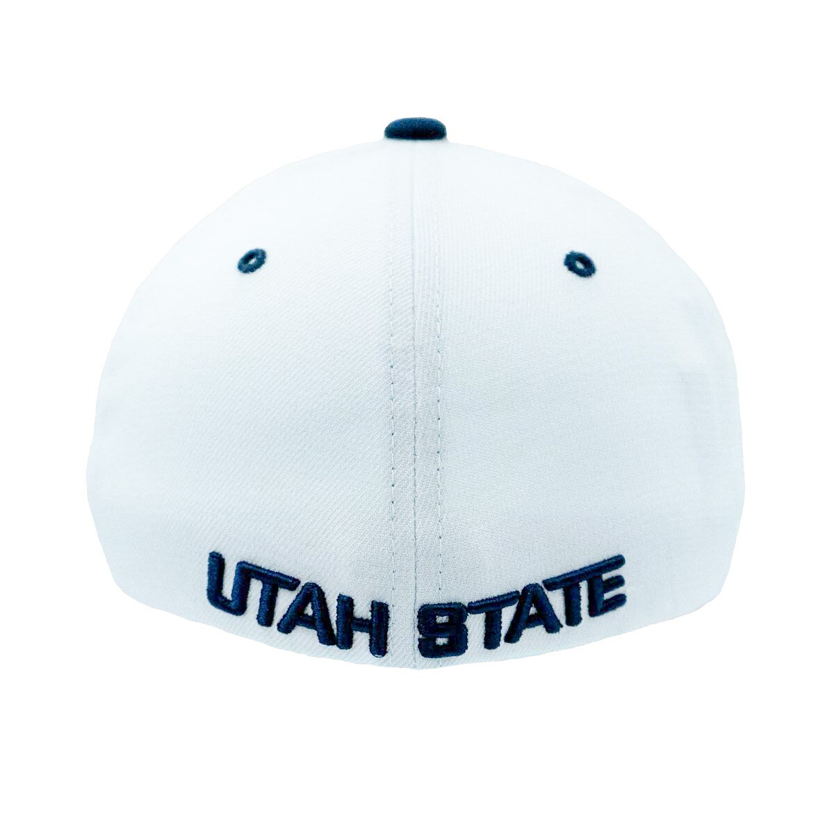 Block A Utah State Emboridered Fitted Hat White